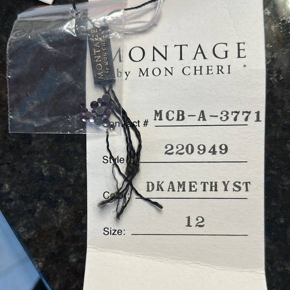 [Mon Cheri Montage] Dark Amethyst Rhinestone Evening Gown / Mother of the Bride - Picture 6 of 6